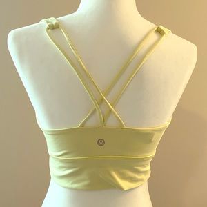 Lululemon Free to Be Long Line Bra - lemon ice